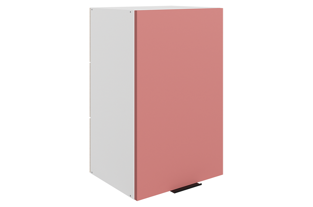 Стоун Шкаф навесной L400 Н720 (1 дв. гл.) (белый/берри софттач)