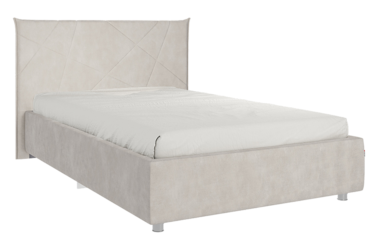 Кровать с основанием Квест 120х200 см (крем (велюр))