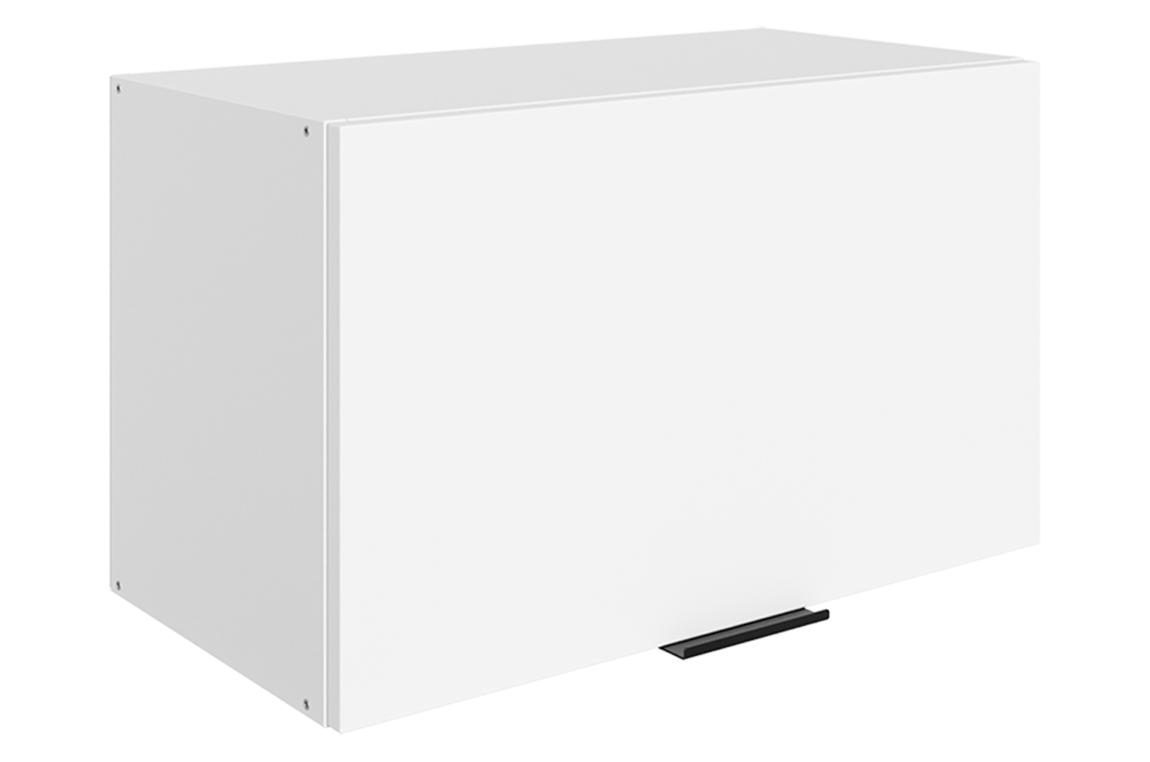 Стоун Шкаф навесной L600 Н360 (1 дв. гл.) (белый/джелато софттач)