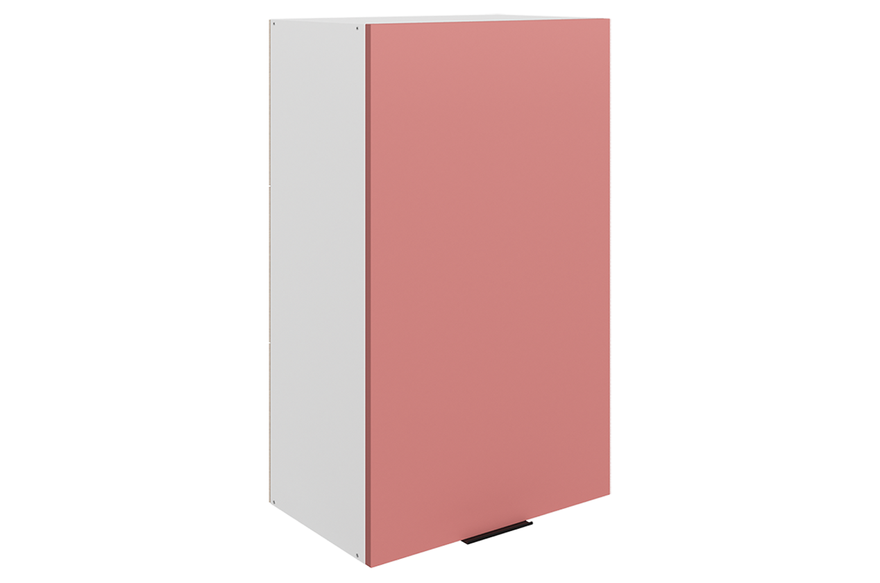 Стоун Шкаф навесной L500 Н900 (1 дв. гл.) (белый/берри софттач)