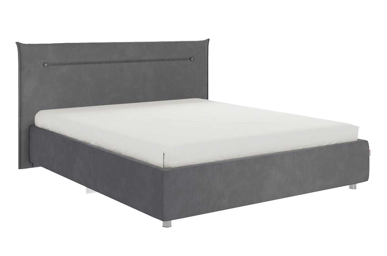 Кровать с основанием Альба 160х200 см (графит (велюр))