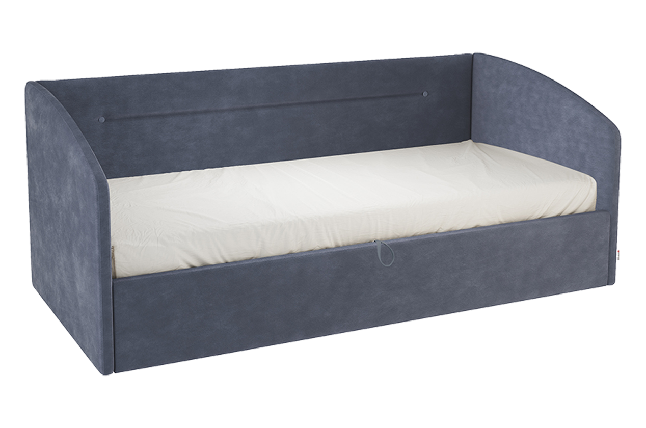 Кровать с подъемным механизмом Альба (Софа) 90х200 см (топаз (велюр))
