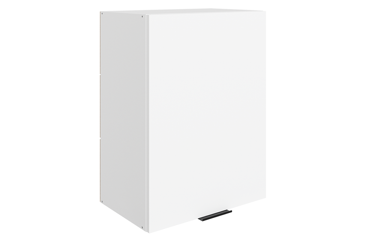 Стоун Шкаф навесной L500 Н720 (1 дв. гл.) (белый/джелато софттач)