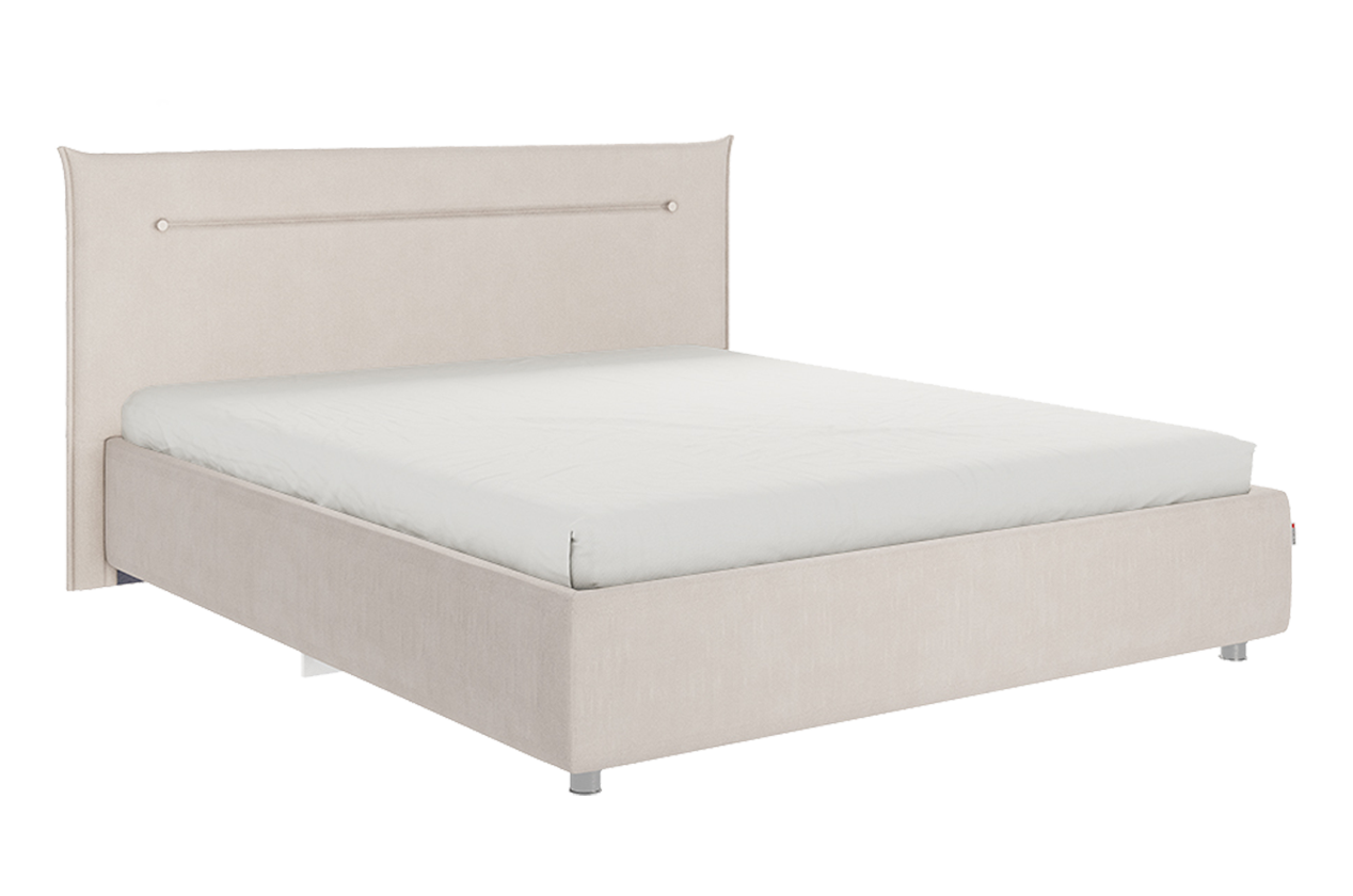 Кровать с основанием Альба 160х200 см (крем (велюр))