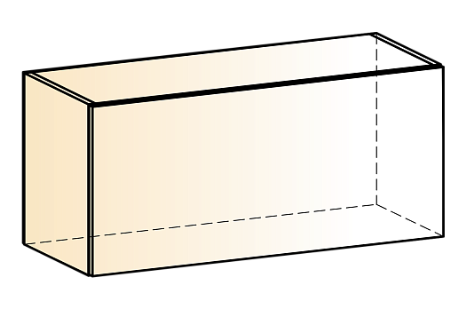 Бостон Шкаф навесной L800 Н360 (1 дв. гл.) (белый/лайм)