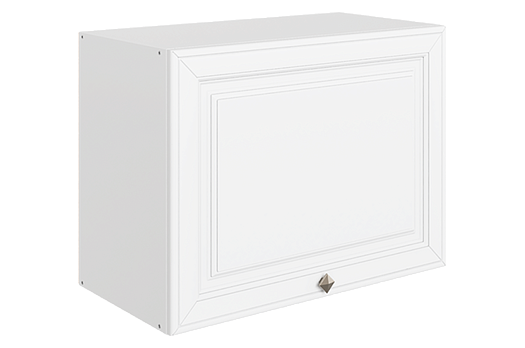 Мишель Шкаф навесной L800 Н450 (1 дв. гл. гориз.) (эмаль) (белый/белый)