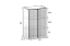 Стефани Шкаф навесной L600 Н900 (2 дв. гл.) (эмаль)