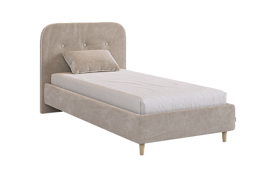 Кровать с основанием Лео 90х200 см (латте (велюр)/капучино (велюр))