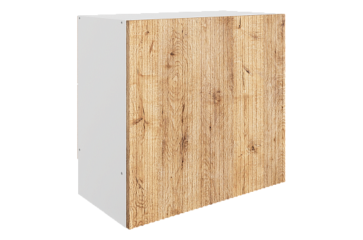 Марта Шкаф навесной под вытяжку L600 Н566 (1 дв. гл.) (белый/дуб европейский матовый)