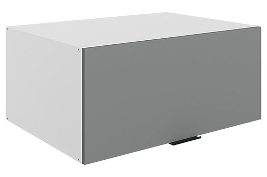 Стоун Шкаф навесной антресоль L800 Н360 (1 дв. гориз.) (белый/оникс софттач)