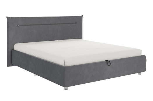Кровать с подъемным механизмом Альба 160х200 см (графит (велюр))