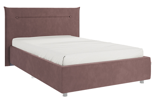 Кровать с основанием Альба 120х200 см (пудра (велюр))