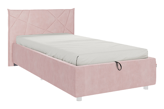 Кровать с подъемным механизмом Бест 90х200 см (нежно-розовый (велюр))