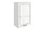 Атланта Шкаф навесной L600 Н900 (1 дв. гл.) (эмаль)