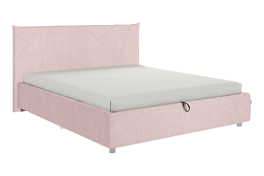 Кровать с подъемным механизмом Квест 160х200 см (нежно-розовый (велюр))