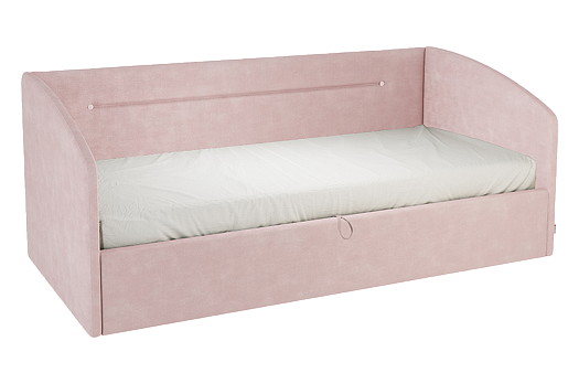 Кровать с подъемным механизмом Альба (Софа) 90х200 см (нежно-розовый (велюр))
