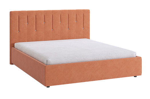 Кровать с основанием Кристи 2 160х200 см (персик (велюр))