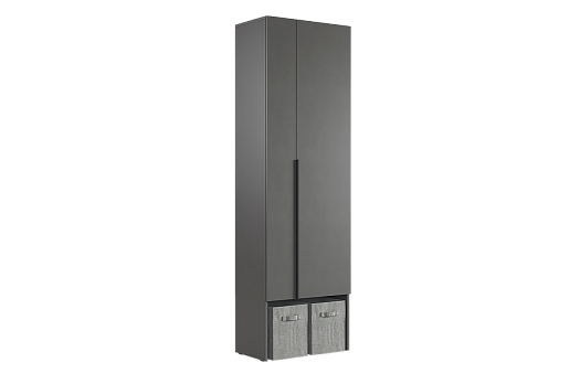 Шкаф двухдверный L600 Баско (графит)