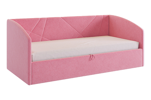 Кровать с подъемным механизмом Квест (Софа) 90х200 см (барби (велюр))