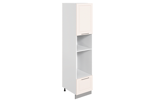 Мишель Шкаф-пенал 3 L450 H2141 Старт (1 дв. гл. 1 ящ.) (эмаль) (белый/лен)