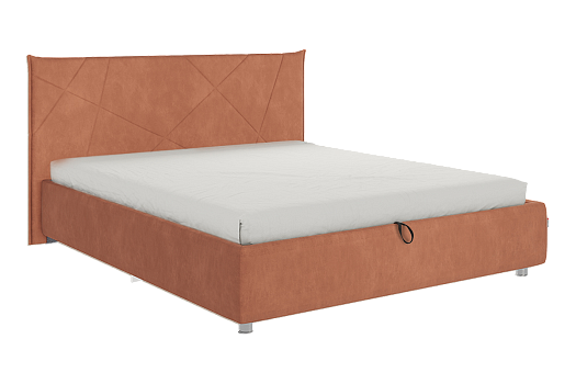 Кровать с подъемным механизмом Квест 160х200 см (персик (велюр))