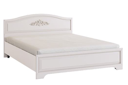 Белла Кровать с основанием (комфорт) 160х200 см (белый/джелато софт)