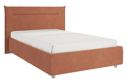 Кровать с основанием Альба 120х200 см (персик (велюр))