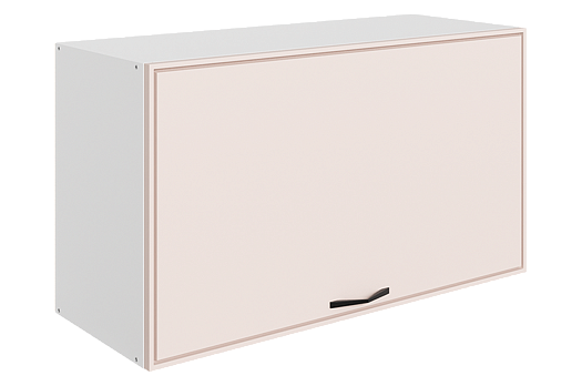 Монако Шкаф навесной L800 Н450 (1 дв. гл. гориз.) (белый/айвори матовый)