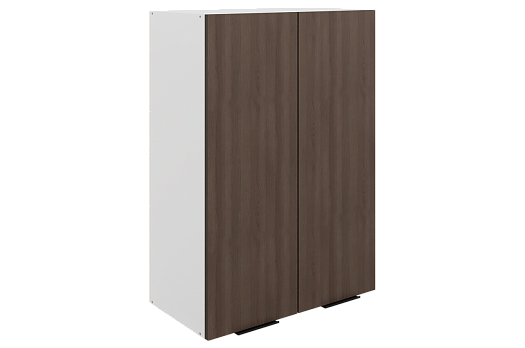 Стоун Шкаф навесной L600 Н900 (2 дв. гл.) (белый/фундук матовый)