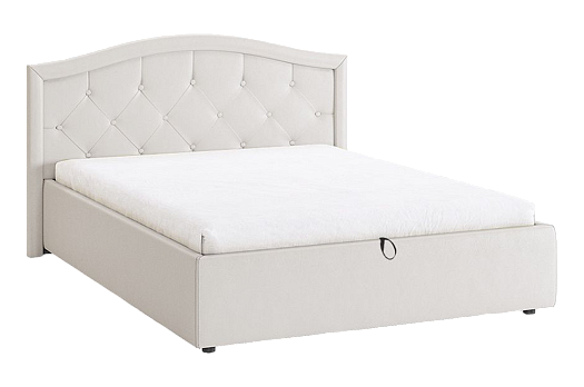 Кровать с подъемным механизмом Верона 140х200 см (белый (экокожа))