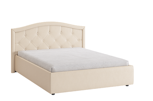 Кровать с основанием Верона 140х200 см (крем (экокожа))