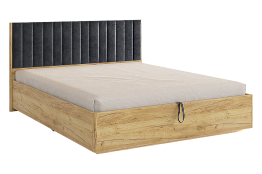 Адам Кровать с подъемным механизмом 1 160х200 см (дуб крафт золотой/грей алькантара (велюр))