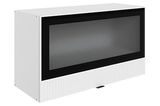 Бариста Шкаф навесной L800 Н450 (1 дв. рам.) (белый/милк матовый)