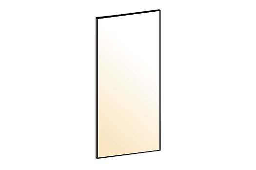 Яна Дверь (Декор) L297 Шкаф навесной (пудровый металлик)