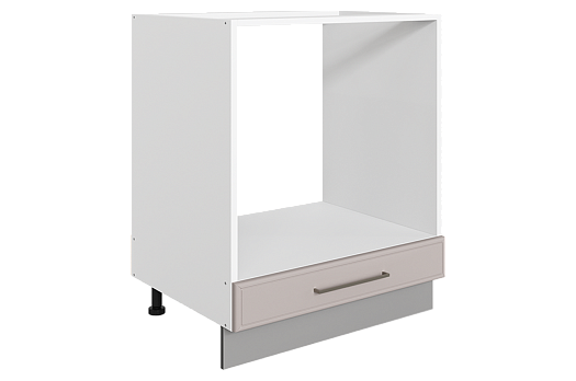 Мишель Шкаф рабочий под духовку L600 (1 ящ.) (эмаль) (белый/кофейный)