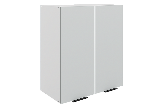 Стоун Шкаф навесной L600 Н720 (2 дв. гл.) (белый/лайт грей софттач)