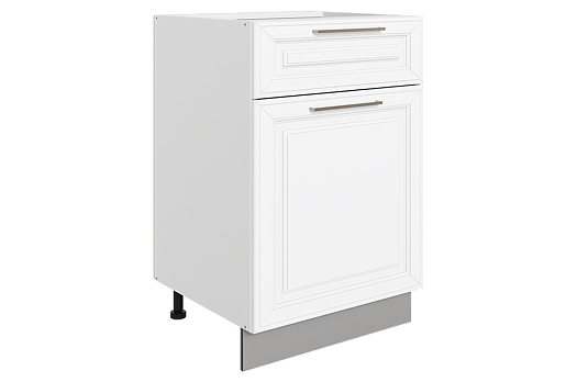 Мишель Шкаф рабочий L500 Старт (1 дв. гл. 1 ящ.) (эмаль) (белый/белый)