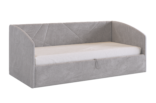 Кровать с подъемным механизмом Квест (Софа) 90х200 см (оникс (велюр))