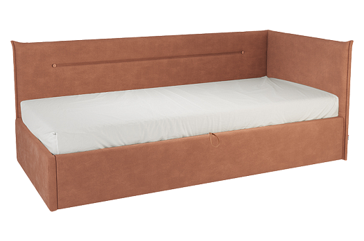 Кровать с подъемным механизмом Альба (Тахта) 90х200 см (персик (велюр))