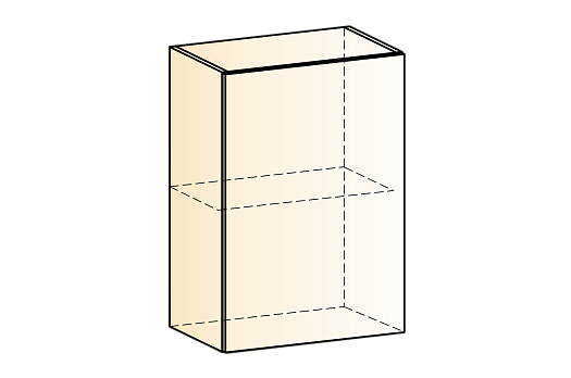 Бостон Шкаф навесной L500 Н720 (1 дв. гл.) (белый/графит глянец)