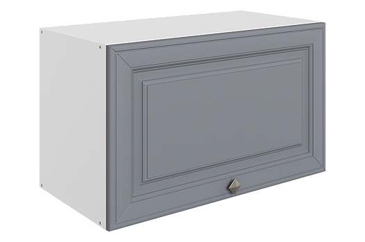 Мишель Шкаф навесной L600 Н360 (1 дв. гл.) (эмаль) (белый/серый)