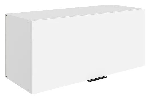 Стоун Шкаф навесной L800 Н360 (1 дв. гл.) (белый/джелато софттач)