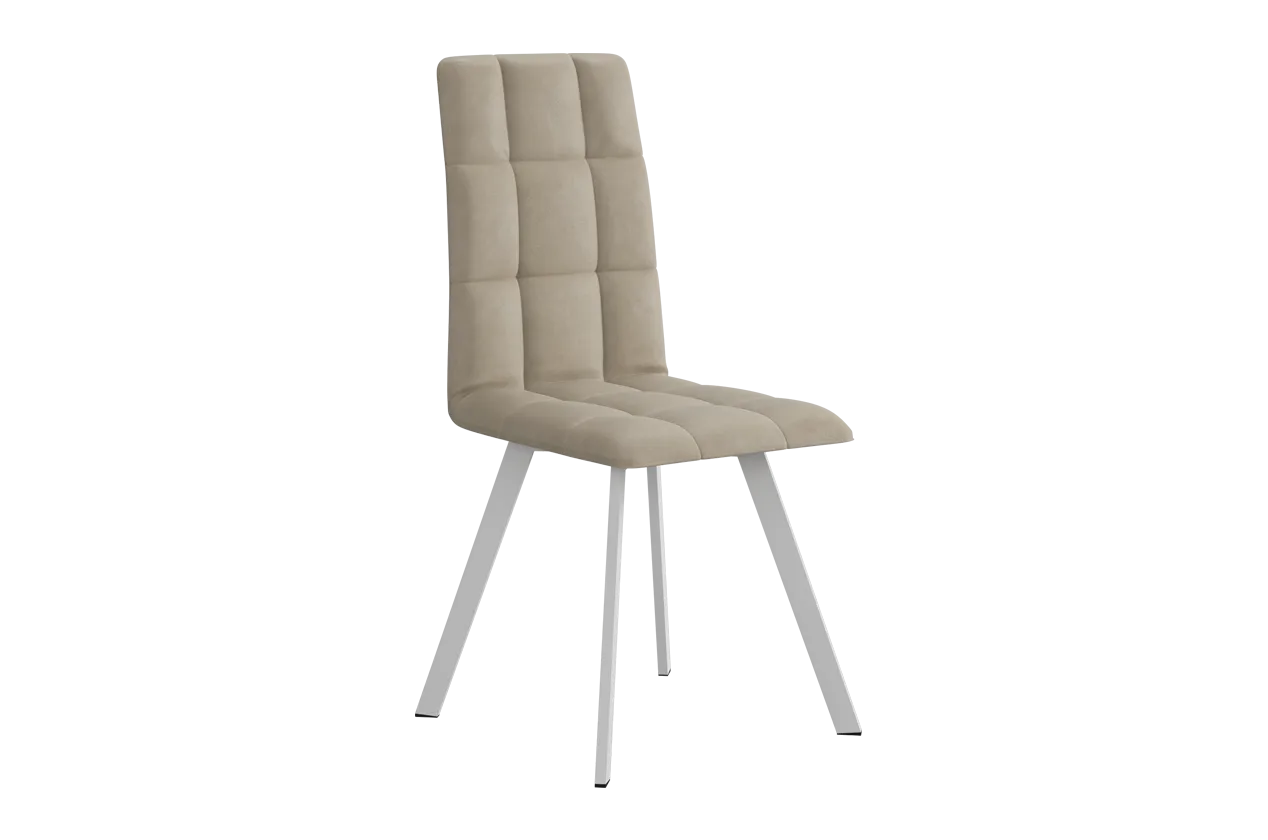 Стул Турин Т2 (светло-серый (экокожа)/белый)