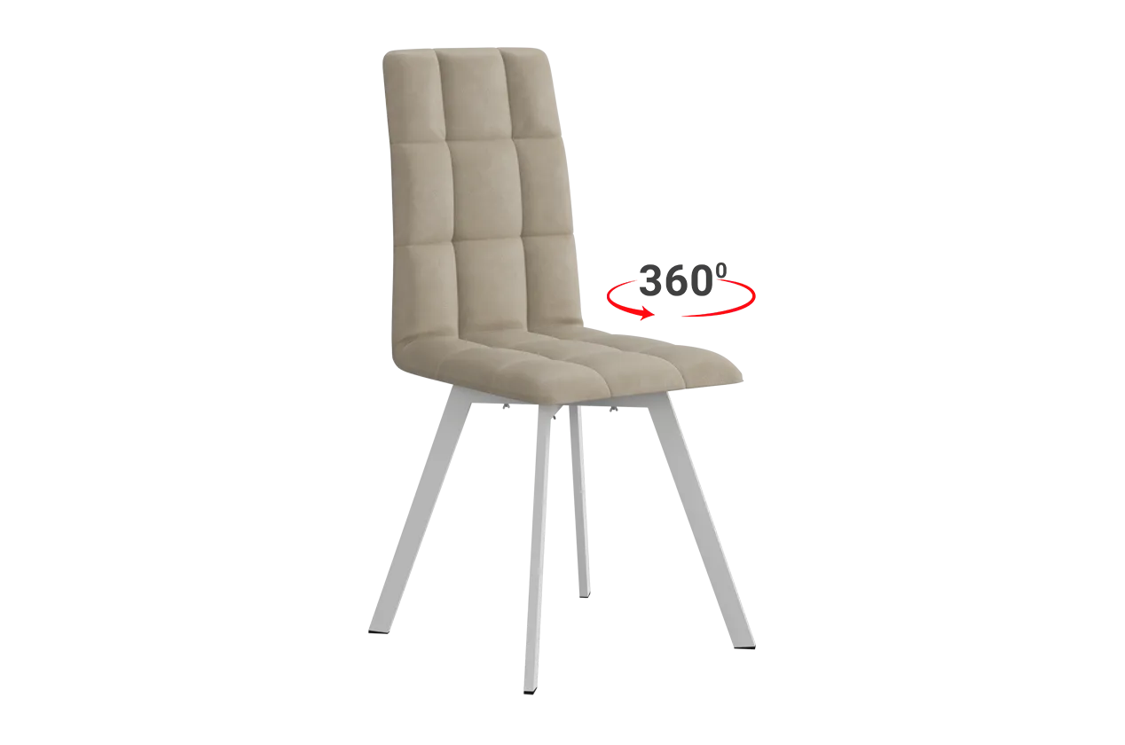 Стул Турин Т2П (светло-серый (экокожа)/белый)