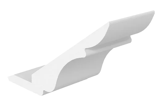 Элемент карниза стыковочный прямой Мишель (белый)