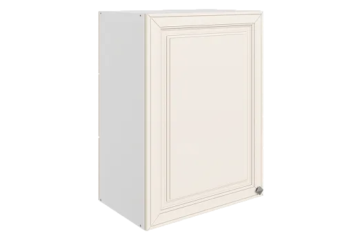 Мишель Шкаф навесной L500 Н720 (1 дв. гл.) (эмаль) (белый/лен)
