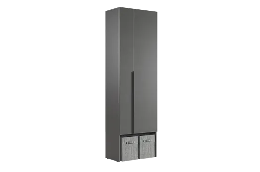 Шкаф двухдверный L600 Баско (графит)