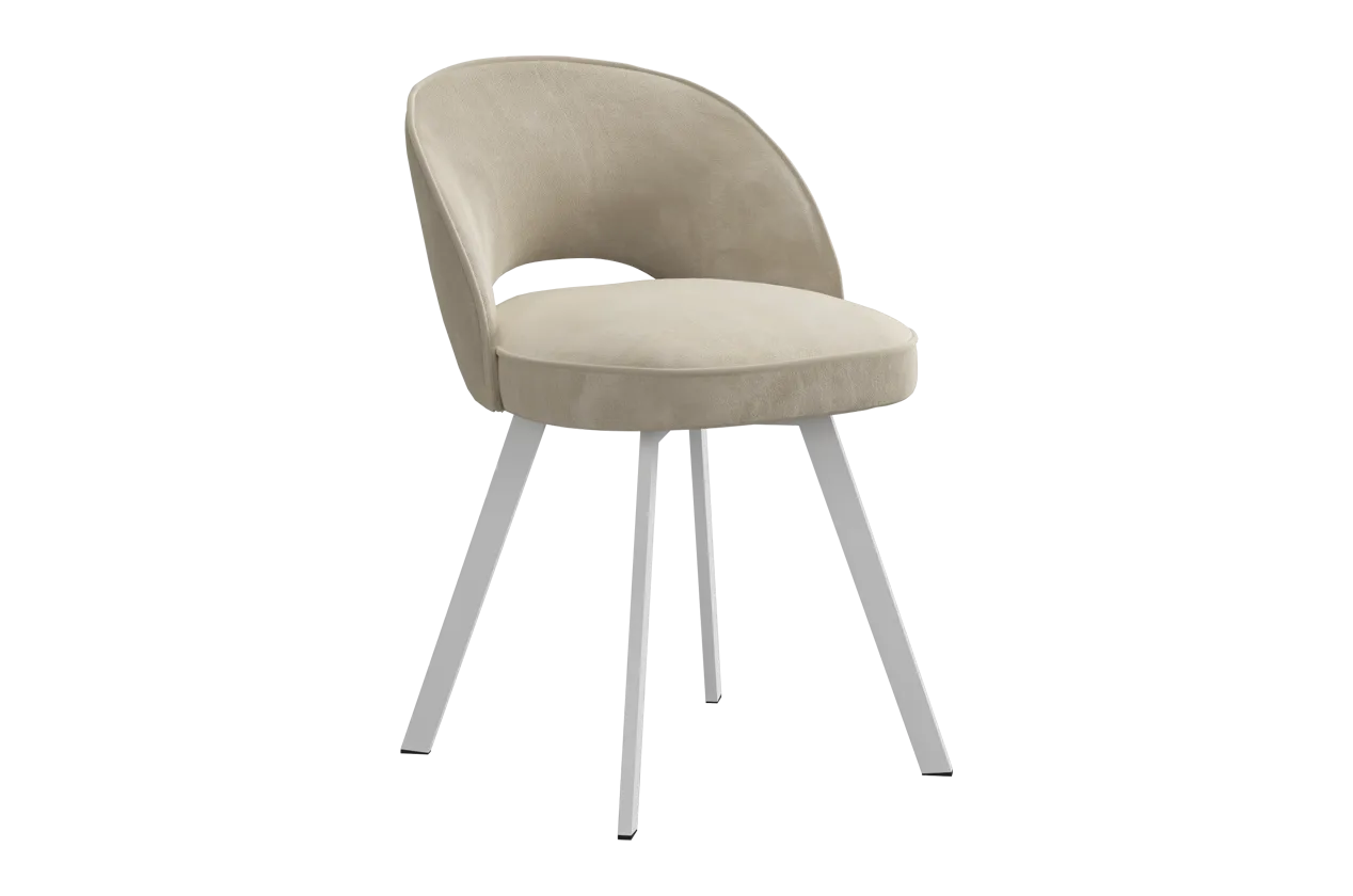 Стул Моли 2 Т2 (пломбир (велюр)/белый)