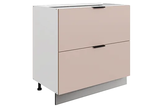 Стоун Шкаф рабочий L800 Старт (2 ящ.) (белый/грей софттач)