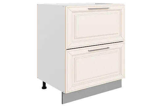 Мишель Шкаф рабочий L600 (2 ящ.) (эмаль) (белый/лен)